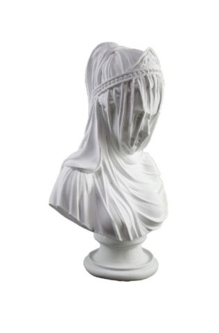 Boyanabilir Polyester Ham Objeler -KAİDELİ TÜLLÜ KADIN BÜST 34X20 CM