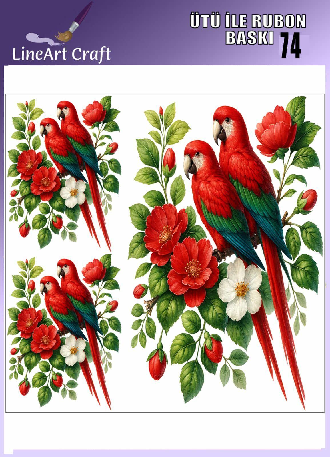 ÜTÜ ILE RUB ON TRANSFER – NO: 74 30×30 CM