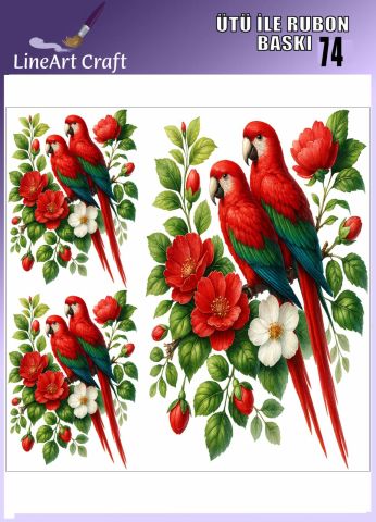 ÜTÜ ILE RUB ON TRANSFER – NO: 74 30×30 CM