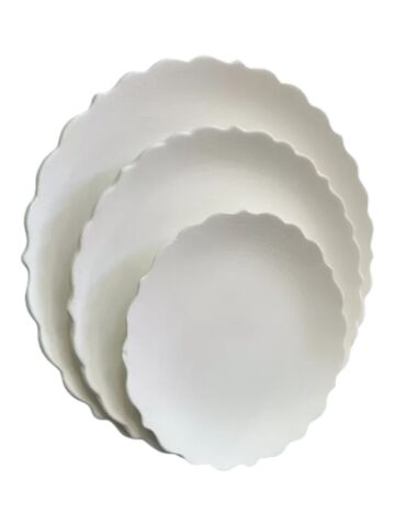 Ham Çini Bisküvi - MERTABAN RÖLYEF TABAK - 30cm