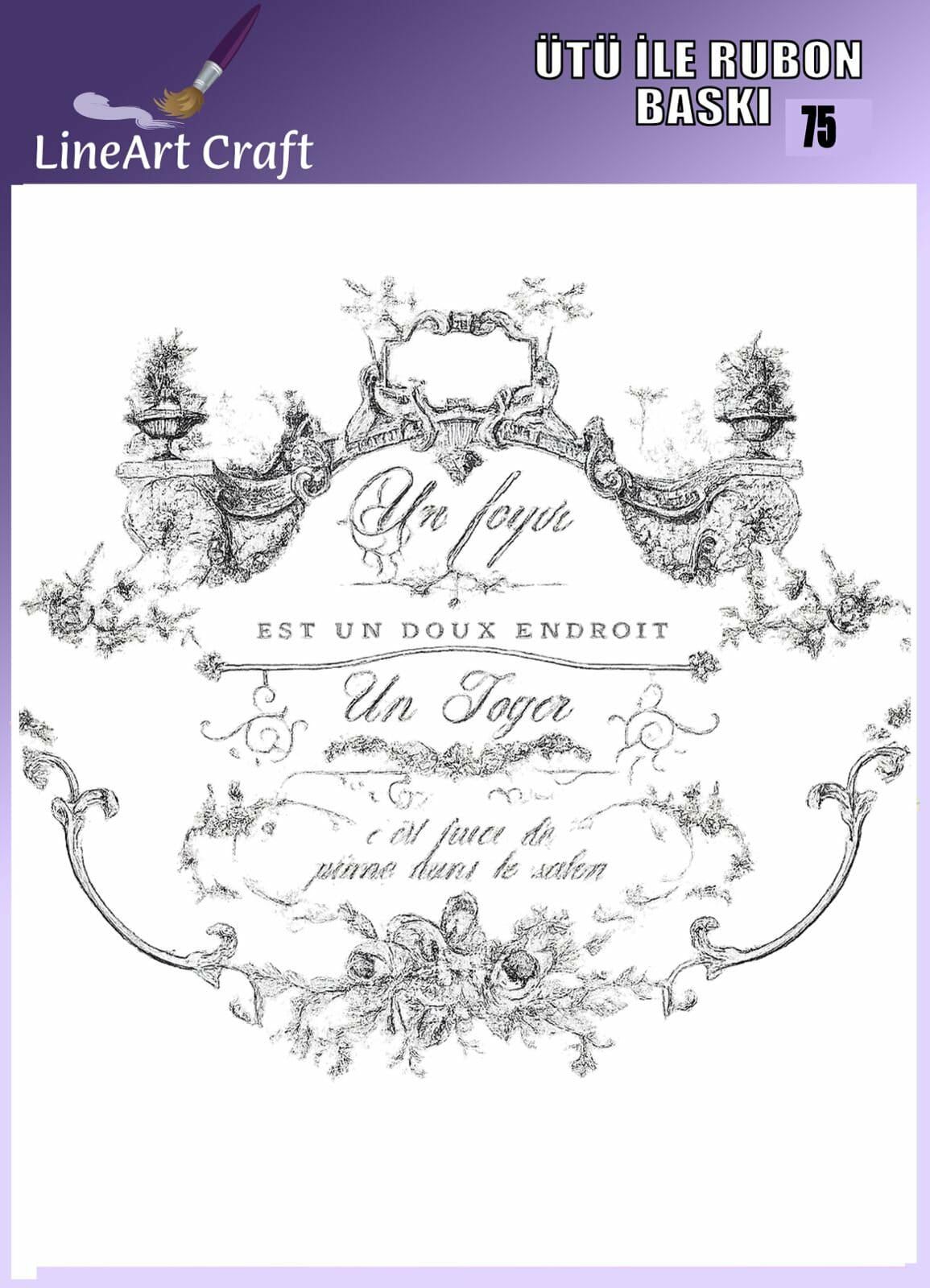 ÜTÜ ILE RUB ON TRANSFER – NO: 75 30×30 CM