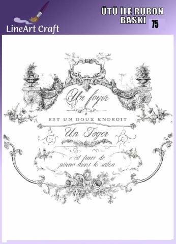 ÜTÜ ILE RUB ON TRANSFER – NO: 75 30×30 CM