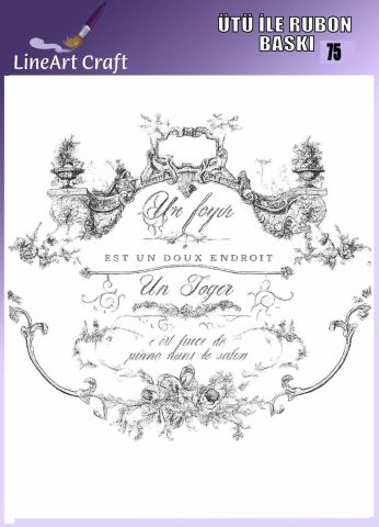 ÜTÜ ILE RUB ON TRANSFER – NO: 75 30×30 CM