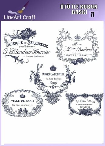 ÜTÜ ILE RUB ON TRANSFER – NO: 77 30×30 CM