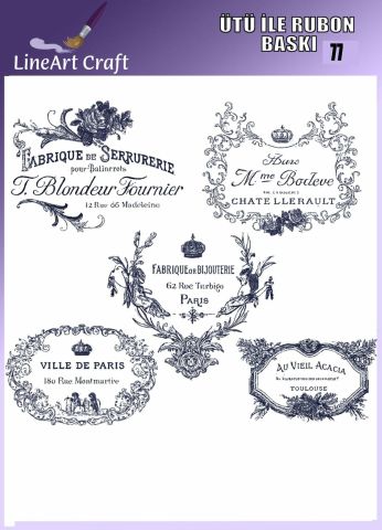 ÜTÜ ILE RUB ON TRANSFER – NO: 77 30×30 CM