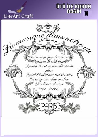 ÜTÜ ILE RUB ON TRANSFER – NO: 78 30×30 CM