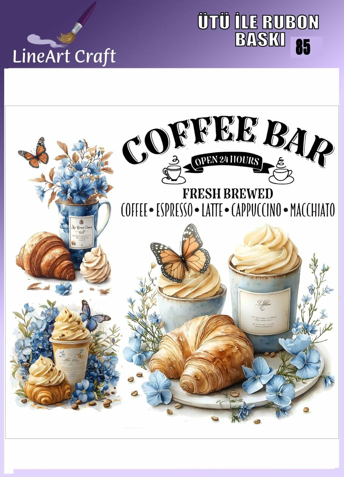 ÜTÜ ILE RUB ON TRANSFER – NO: 85 30×30 CM