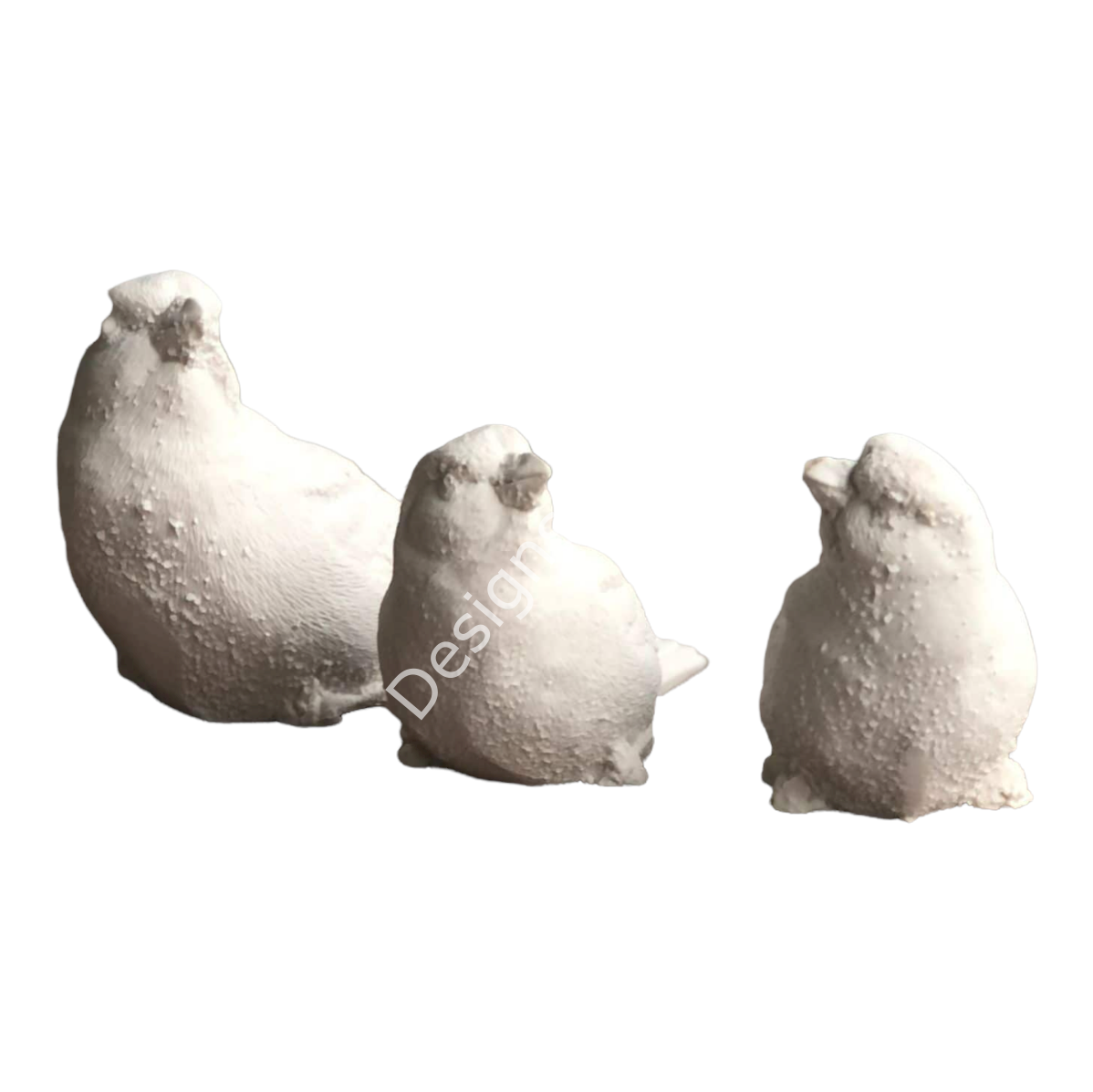 Boyanabilir Polyester Ham Objeler -3’LÜ POLYESTER KUŞ SET