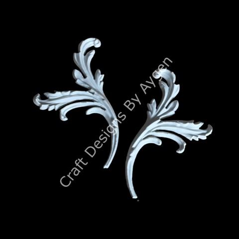 Boyanabilir Çıta&Aplik Objeler -ESNEK APLİK HÇ 1011 15 X 9 CM