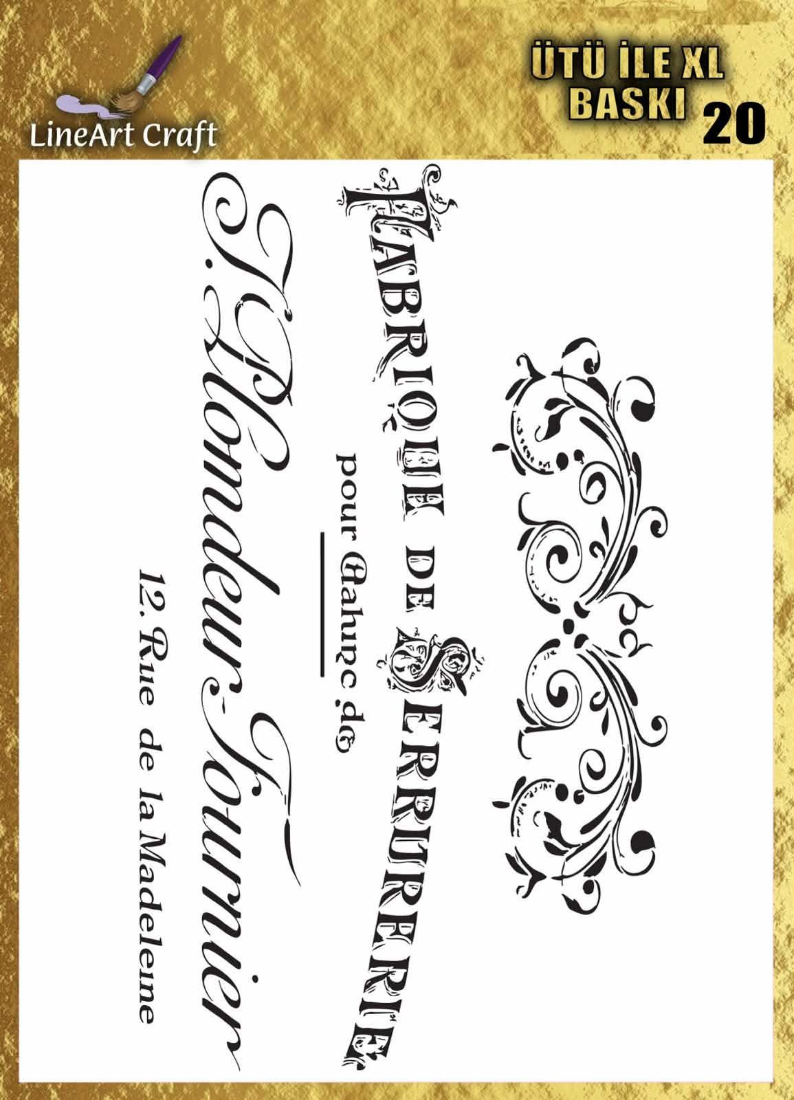 ÜTÜ ILE RUB ON TRANSFER XL– NO: 20 35×60 CM