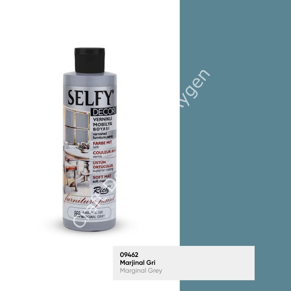 SELFY DECOR MOBİLYA BOYASI - MARJİNAL GRİ 240ml