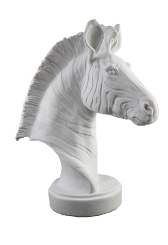 Boyanabilir Polyester Ham Objeler -ZEBRA BÜST 42X32 CM