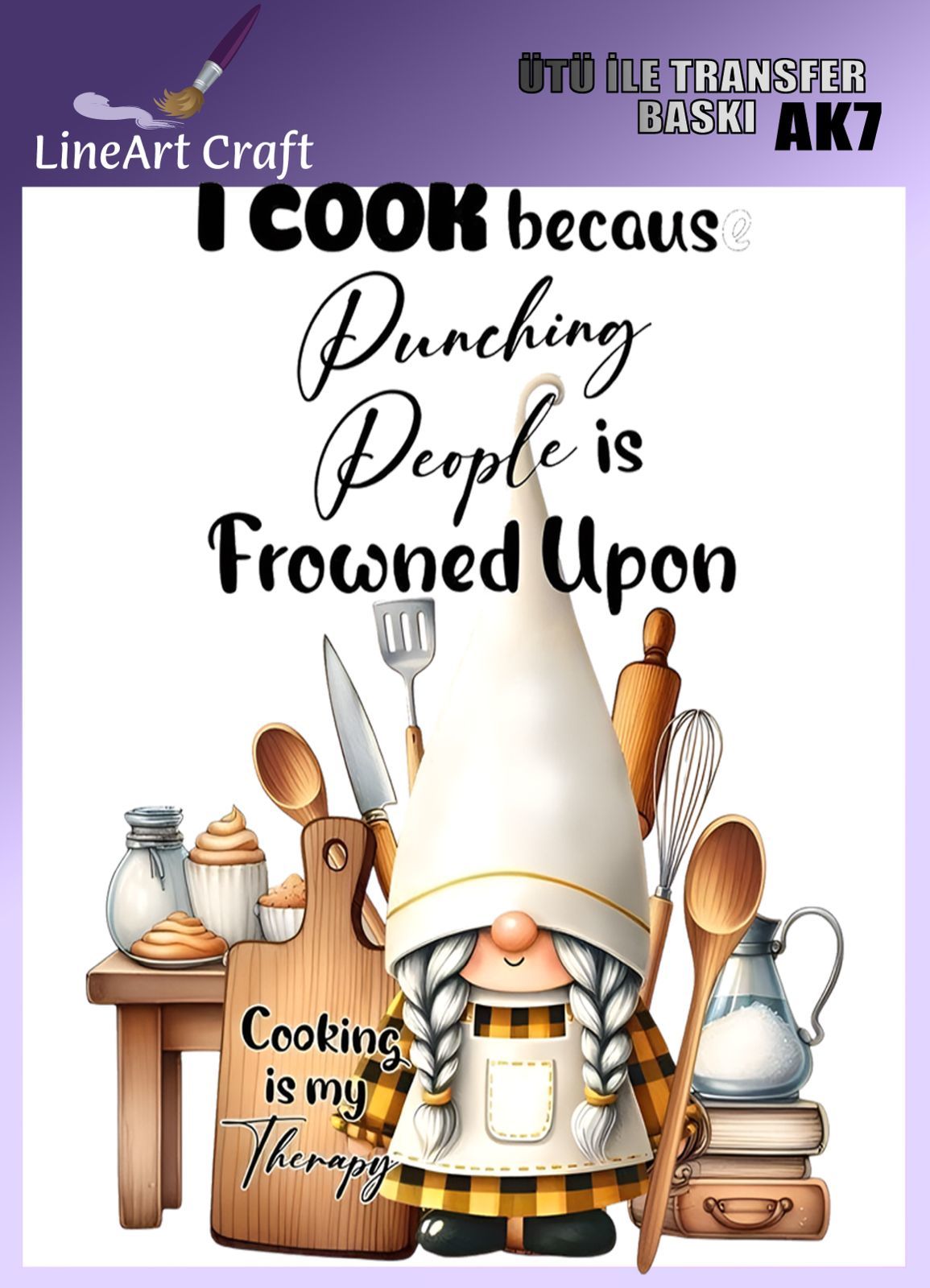 CRAFT DESIGNS BY AYGEN UTU TRANSFER AK7 - 20X20 CM