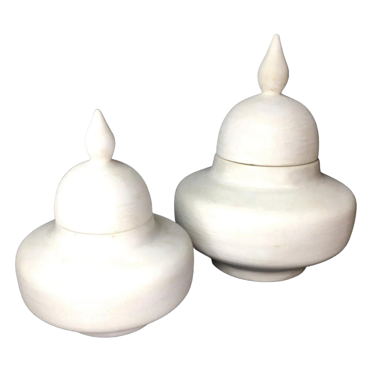 Boyanabilir Seramik Ham Objeler -KUBBELI OSMANLI KUTU DEKORATIF 2LI SET