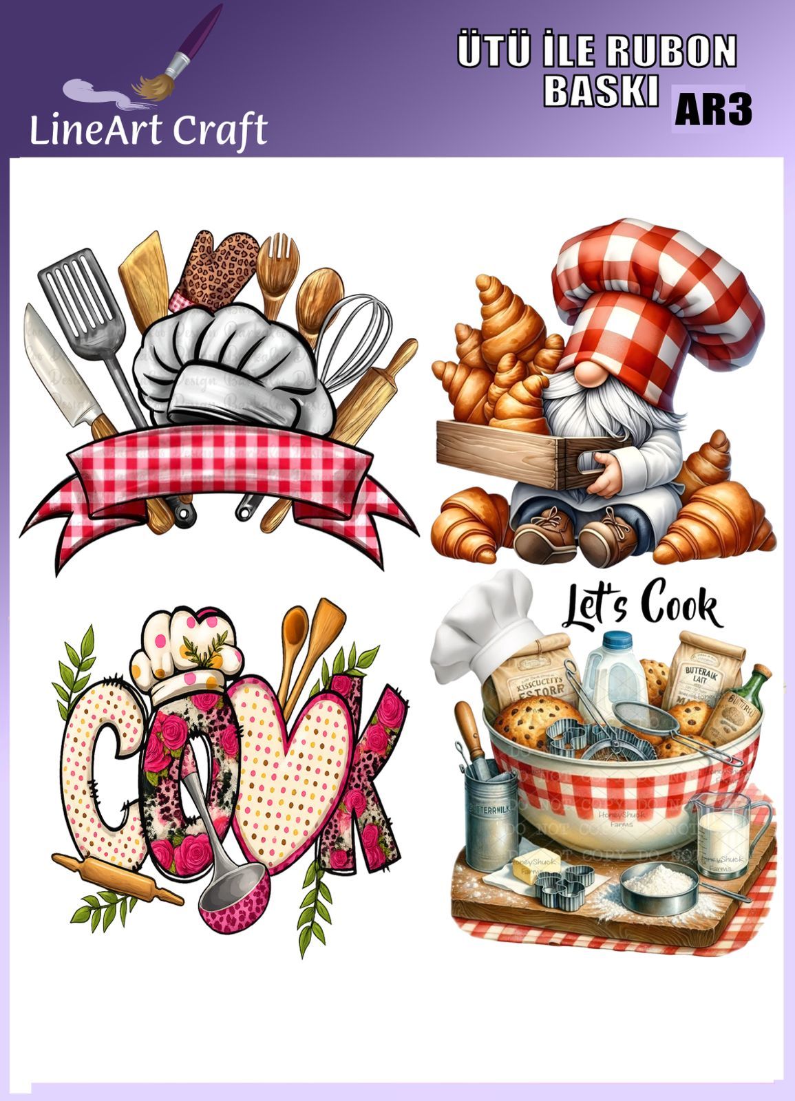 CRAFT DESIGNS BY AYGEN UTU TRANSFER AR3 - 30X30 CM