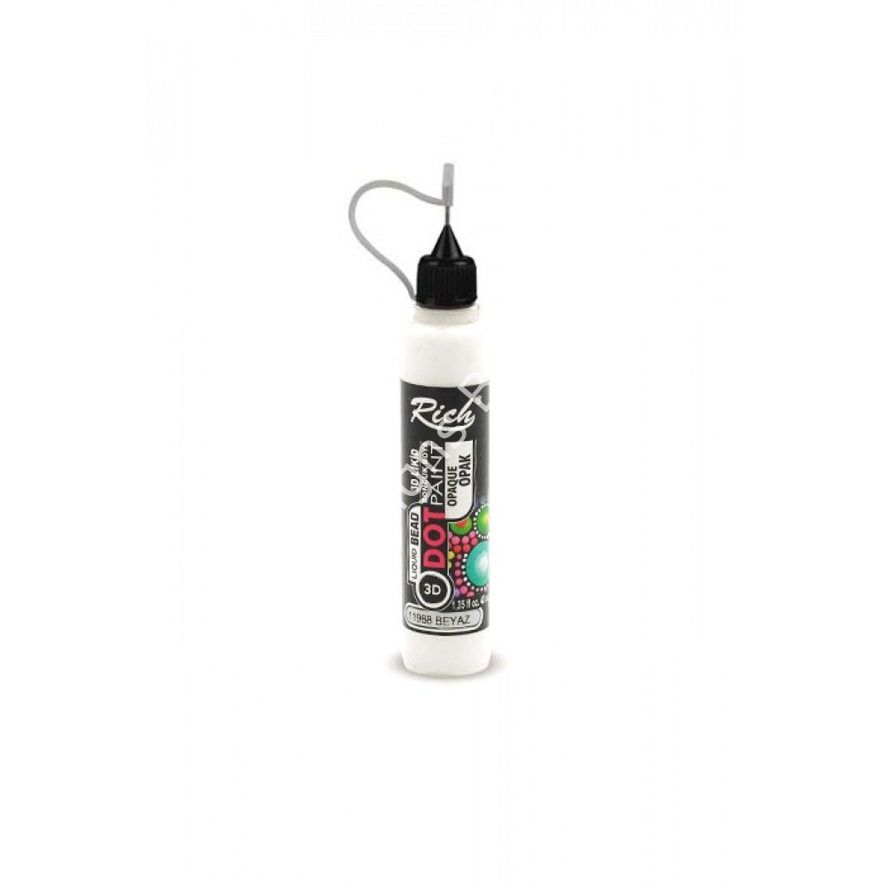 3D LİKİT BONCUK BOYA - BEYAZ 040ml
