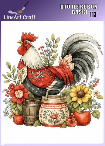 ÜTÜ ILE RUB ON TRANSFER – NO: 113 30×30 CM