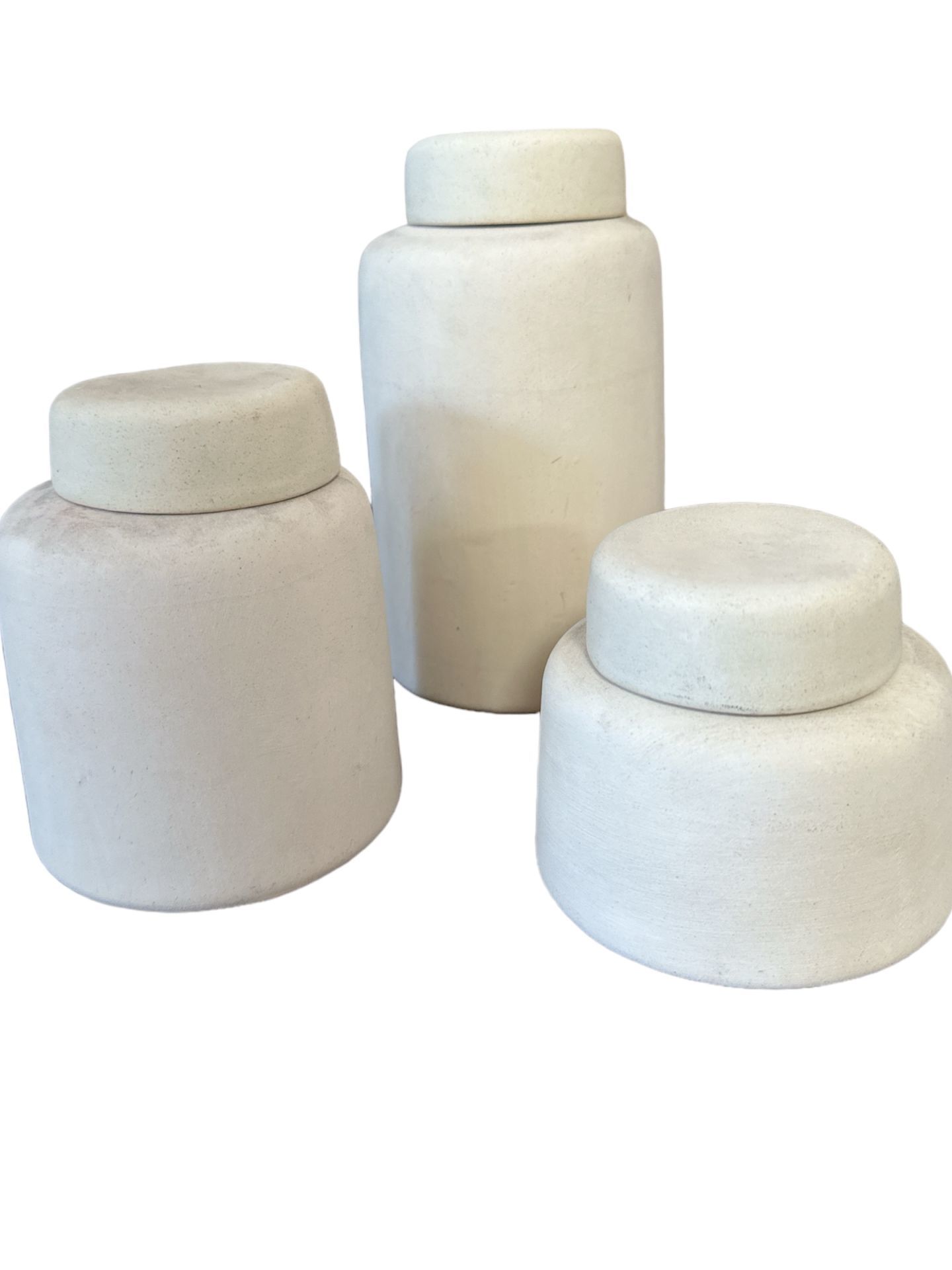 Boyanabilir Seramik Ham Objeler -SIRLI 3 LÜ BAHARAT SETİ