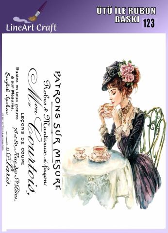 ÜTÜ ILE RUB ON TRANSFER – NO: 123 30×30 CM