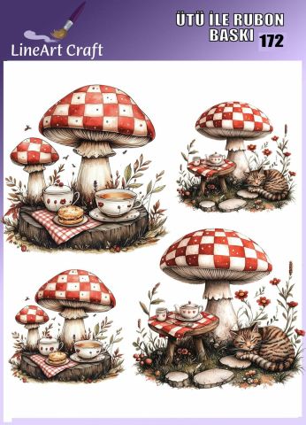 ÜTÜ ILE RUB ON TRANSFER – NO: 172 30×30 CM