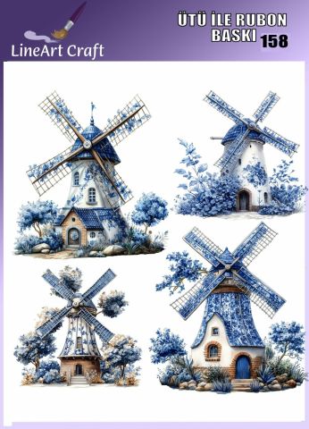 ÜTÜ ILE RUB ON TRANSFER – NO: 158 30×30 CM