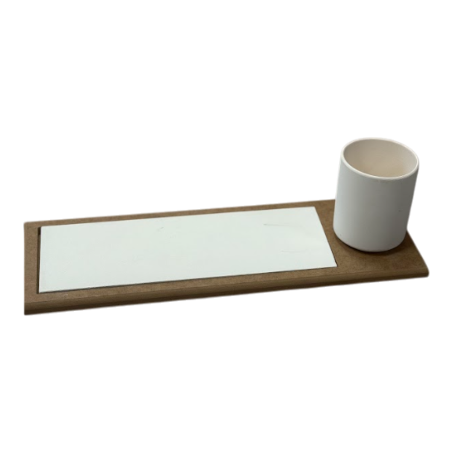 ÇİNİ - Boyanabilir Ahşap Ham Objeler BARDAK BÖLMELİ SUNUMLUK