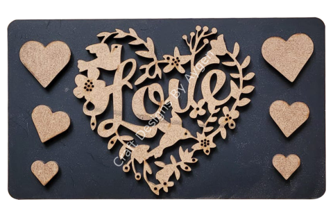 Boyanabilir Ahşap Ham Objeler -QUEEN CRAFT LAZER SET 10