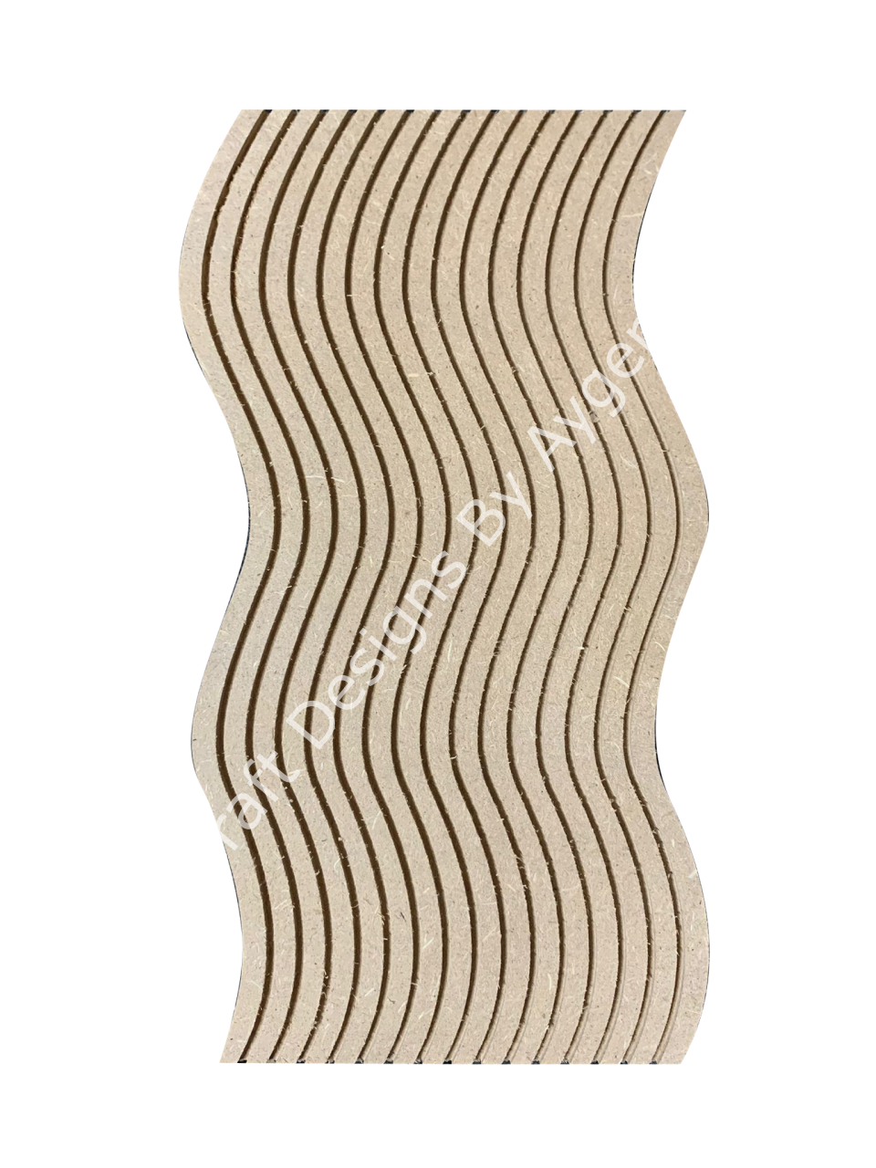 Boyanabilir Ahşap Ham Objeler -DALGALI SUNUMLUK BÜYÜK