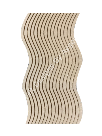 Boyanabilir Ahşap Ham Objeler -DALGALI SUNUMLUK BÜYÜK