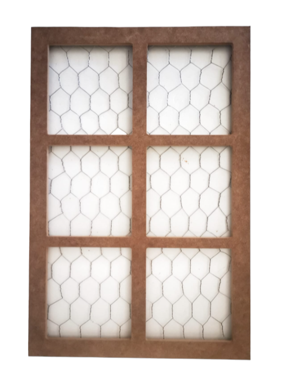 Boyanabilir Ahşap Ham Objeler -TELLİ DİKDÖRTGEN PANO 30 x 45 cm