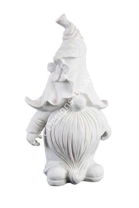 Boyanabilir Polyester Ham Objeler -KÜÇÜK SAKALLI CÜCE 27X14 CM