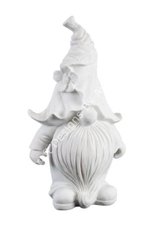 Boyanabilir Polyester Ham Objeler -KÜÇÜK SAKALLI CÜCE 27X14 CM