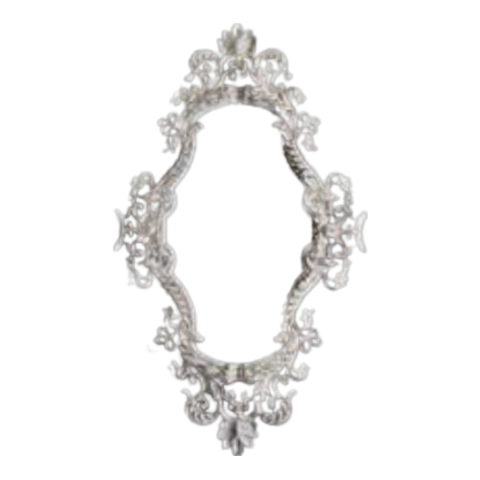 Boyanabilir Polyester Ham Objeler -OYMALI BÜYÜK UZUN ÇERÇEVE 63X36 CM