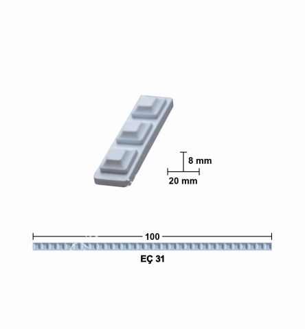 Boyanabilir Çıta&Aplik Objeler -EÇ 31 100 cm ESNEK MOBİLYA ÇITASI