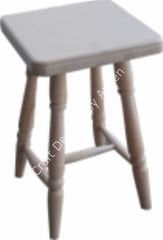 Boyanabilir Ahşap Ham Objeler - TORNA AYAK TABURE