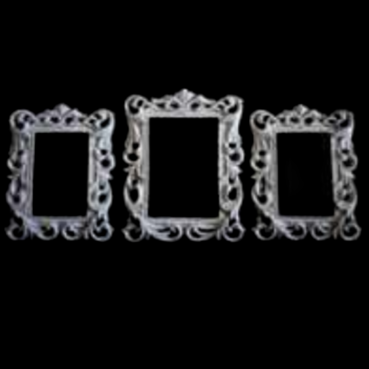 Boyanabilir Polyester Ham Objeler -DİKDÖRTGEN ÇERÇEVE TAKIM (BÜYÜK 25X20 CM - KÜÇÜK 22X18 CM)