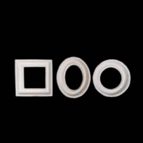 Boyanabilir Polyester Ham Objeler -ÜÇLÜ DÜZ MİNİ ÇERÇEVE TAKIM 11X11 CM