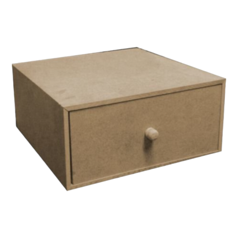 Boyanabilir Ahşap Ham Objeler - KARE KİBRİT KUTUSU