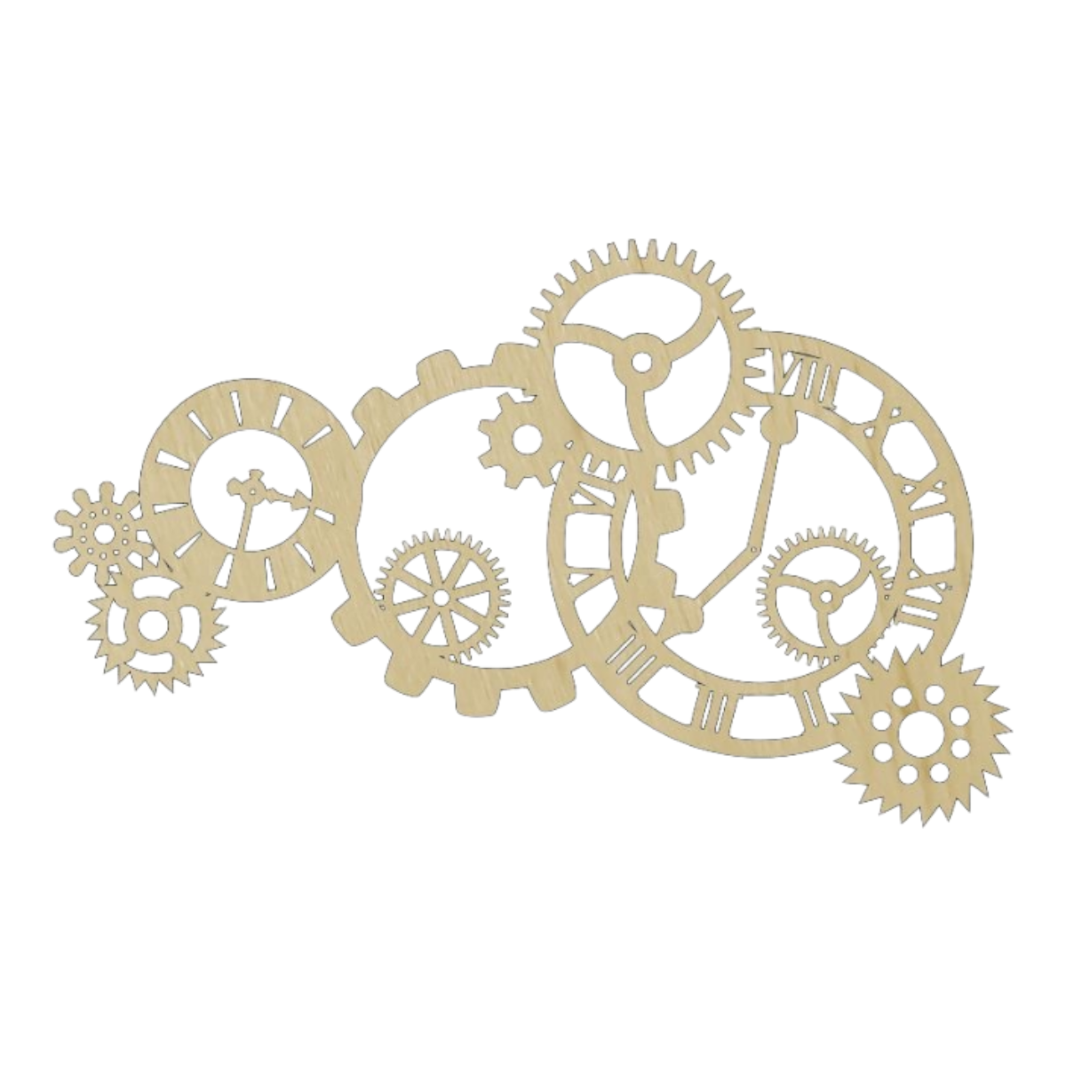 Boyanabilir Ahşap Ham Objeler - MEKANİZMA ÇARK MİX