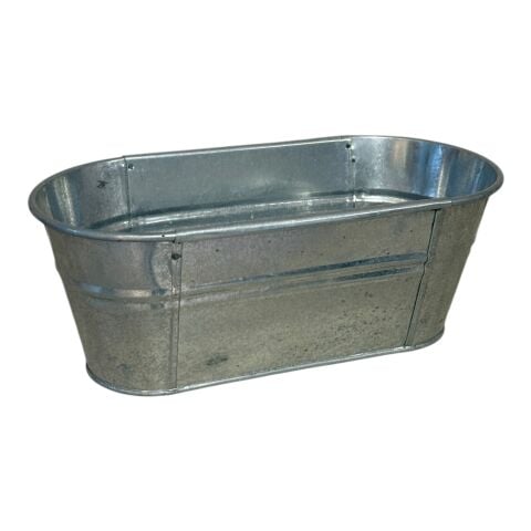GALVANİZ DEKORATİF - OVAL SEPET 19 × 40 CM