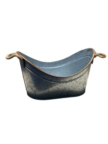 GALVANİZ DEKORATİF - BÜYÜK GONDOL SEPET 42X24X24