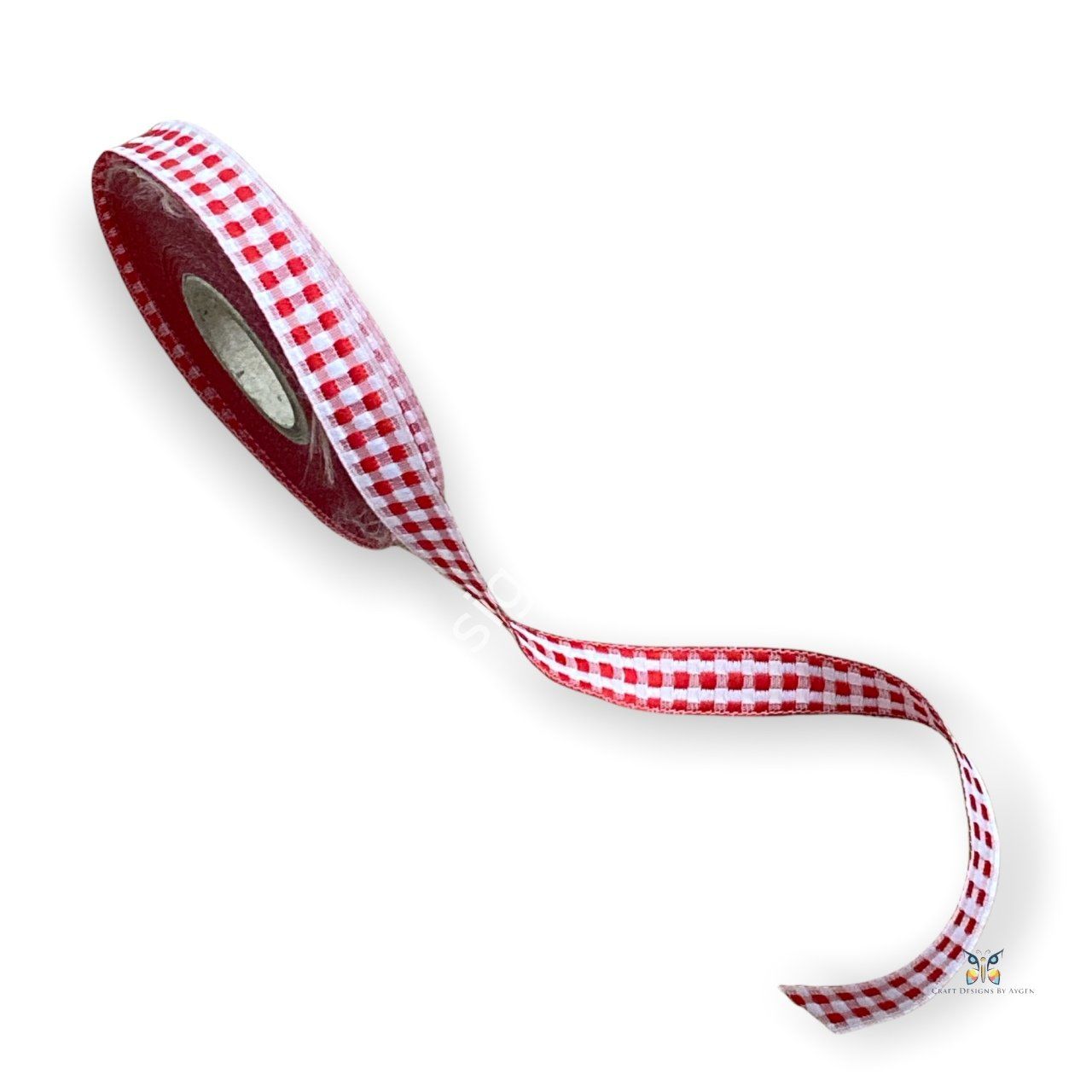 KIRMIZI BEYAZ PÖTIKARE KURDELE - 1 METRE