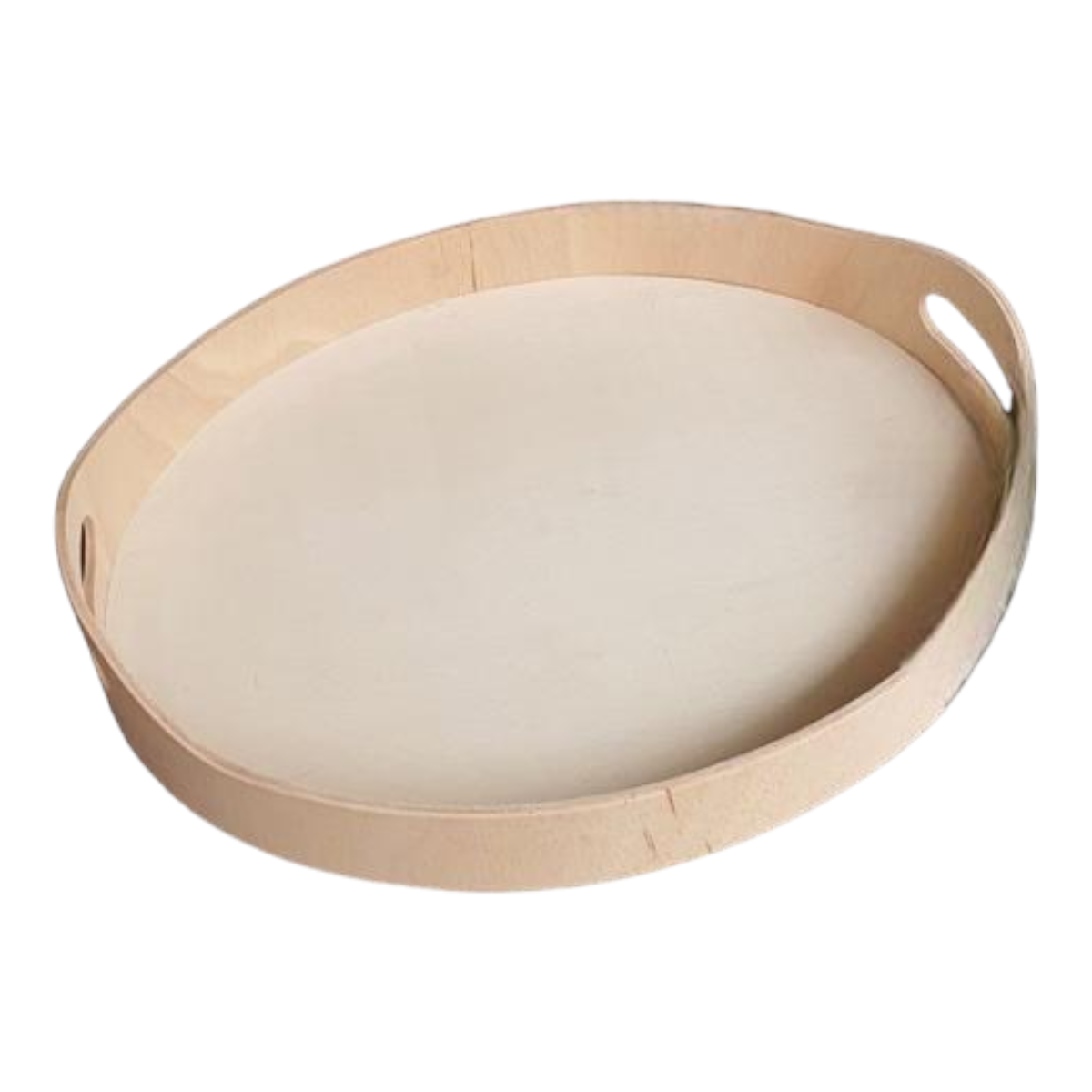 Boyanabilir Ahşap Ham Objeler -MASİF OVAL TEPSİ