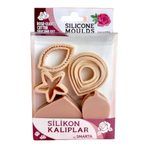 Smarta Silikon Kalıp - Çiçekler : Gül & Yaprak