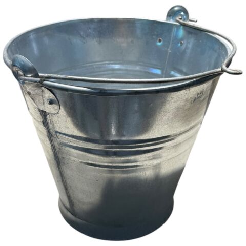 GALVANİZ DEKORATİF - METAL SAPLI KOVA / SAKSI 24x27 CM