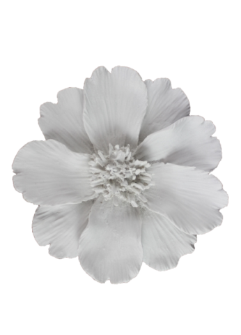 Boyanabilir Polyester Ham Objeler -4 YAPRAKLI GONCA ÇİÇEK 21X21 CM