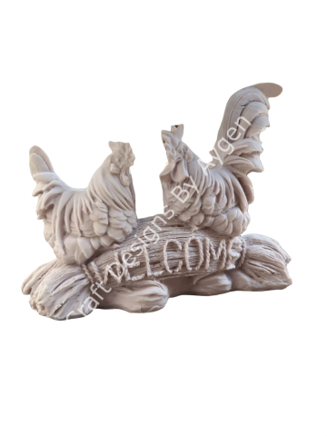 Boyanabilir Polyester Ham Objeler -POLYESTER WELCOME HOROZ 20x26x8