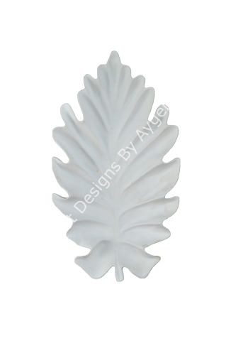 Boyanabilir Polyester Ham Objeler -KÜÇÜK YAPRAK TEPSİ 23X15 CM