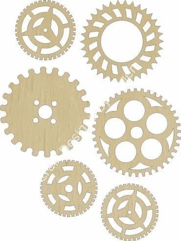 Boyanabilir Ahşap Ham Objeler - ÇARK SET MİX