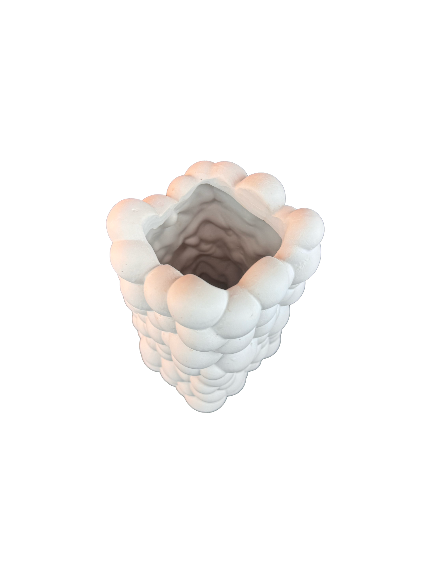 Boyanabilir Polyester Ham Objeler -BUBBLE KISA VAZO